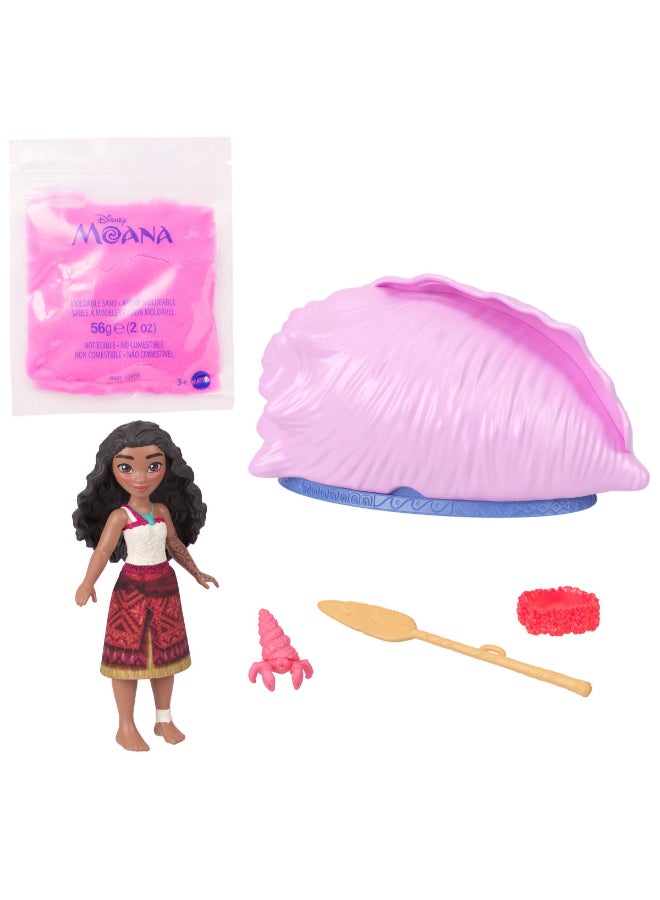 Disney Moana Surprise Small Doll or Animal Figures with Shell Playset, Moldable Sand & 3 Accessories, Inspired by Movie (Characters May Vary) - Image 3